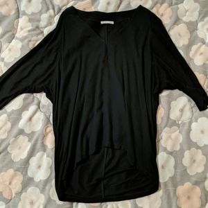 Zara Dolman sleeved black V Neck Tunic